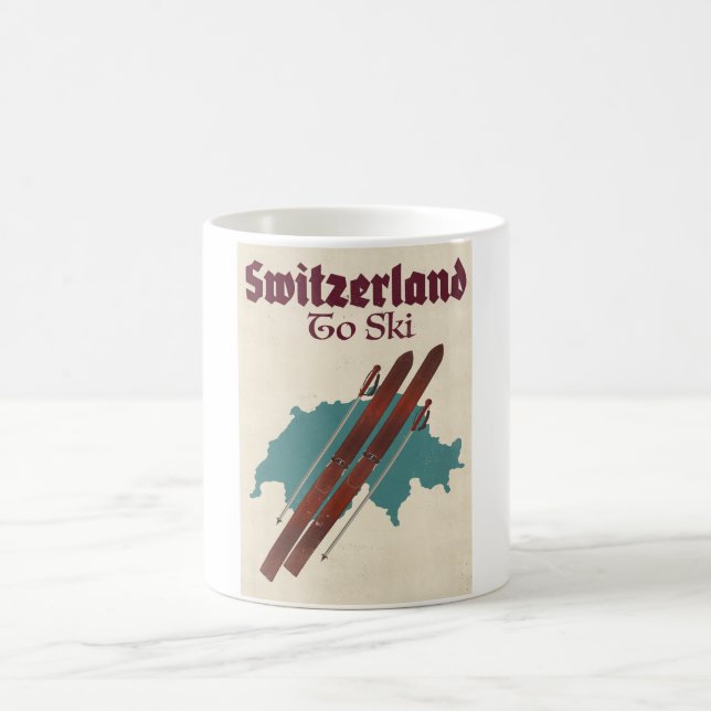 Taza De Café Suiza Para Esquiar (Centro)