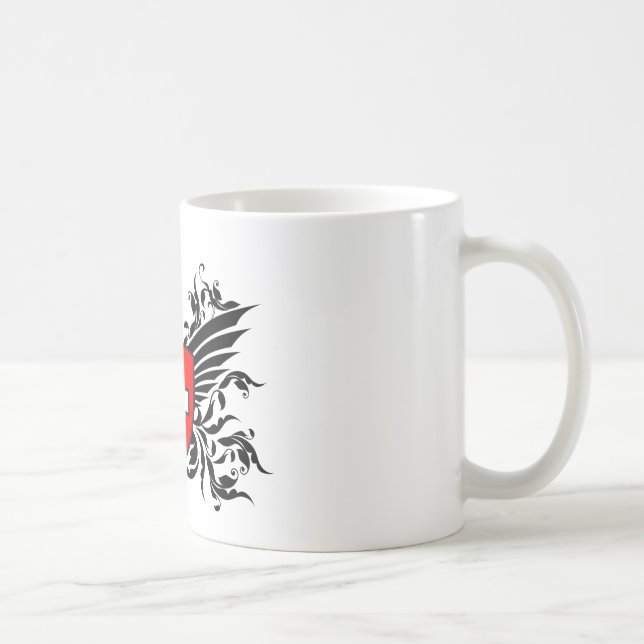 Taza De Café Suizo escudo de armas con ala (Derecha)