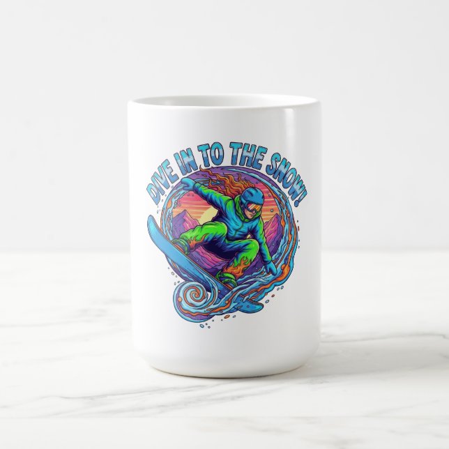 Taza De Café Sumergirse en la tabla de nieve (Centro)