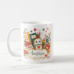 Taza De Café Suministros Kawaii Lindos de Regreso a la Escuela 