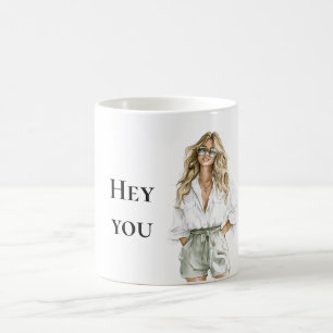 Taza De Café Summer Blond Lady Hey Tú Cita