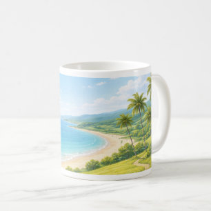 Taza De Café Summer Coastal Landscape Mug