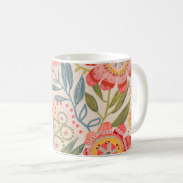 Taza De Café Summer Garden Bold Blooms 