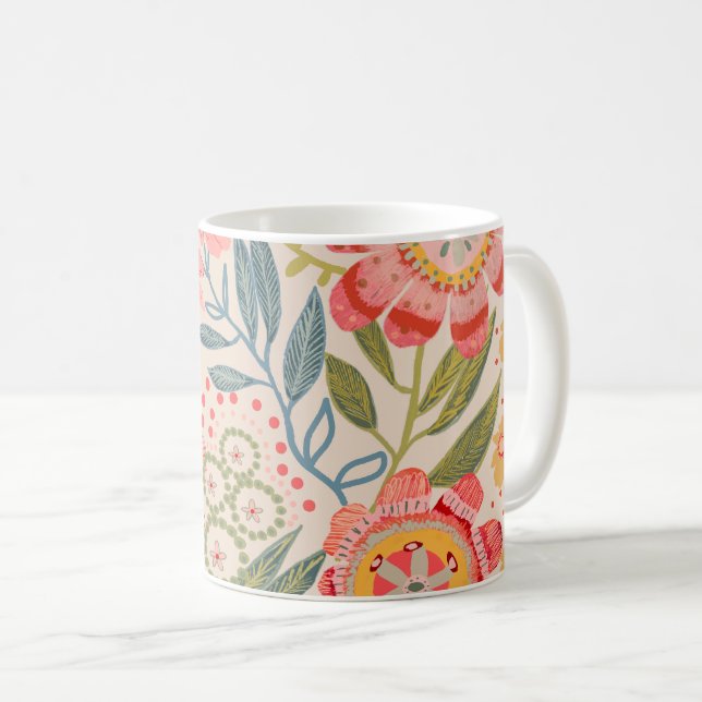 Taza De Café Summer Garden Bold Blooms  (Anverso derecho)