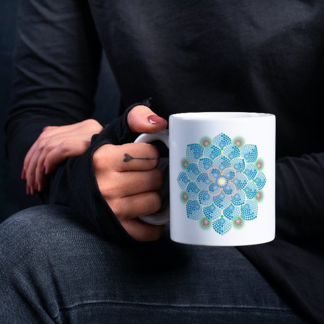Taza De Café Summer Rain Mandala (Subido por el creador)