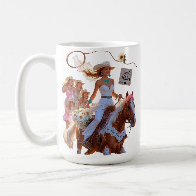 Taza De Café Summer Ride to Forever – Cowgirl Wedding Bliss" (Izquierda)