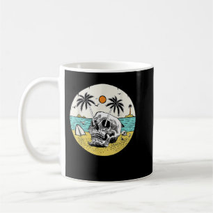 Taza De Café Summer Vacation Beach Skull Lover Beach Sunny Funn