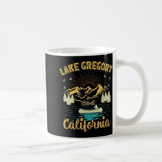 Taza De Café Summer Vacation Retro Mountain California Gregory  (Derecha)