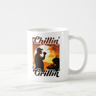 Taza De Café Summer Vibes Chillin’ & Grillin’ Silhouette