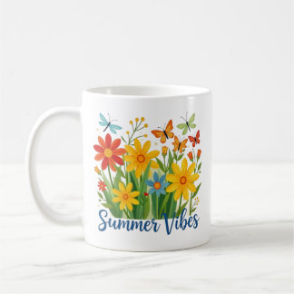 Taza De Café Summer Vibes Floral with Butterflies-64534
