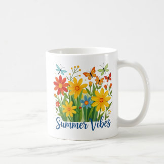 Taza De Café Summer Vibes Floral with Butterflies-64534