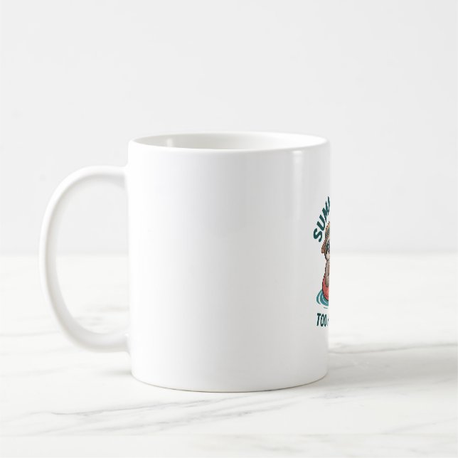 Taza De Café Summer Vibes Sloth Funny Lazy Float (Izquierda)