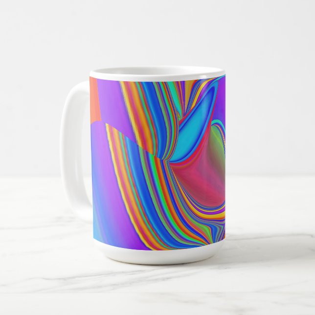 Taza De Café Summerfeeling, Resumen 3D Rainbowart (Anverso izquierdo)