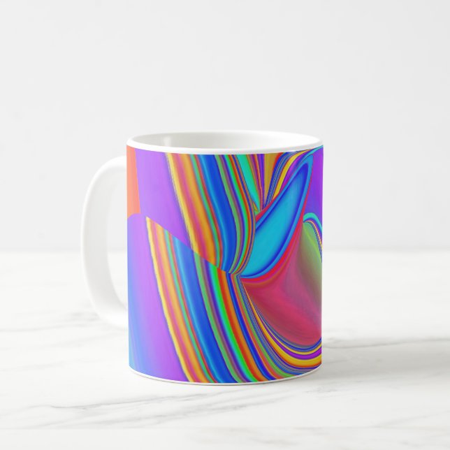 Taza De Café Summerfeeling, Resumen 3D Rainbowart (Anverso izquierdo)
