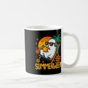 Taza De Café Summerween Funny Ghost Halloween Summer Beach Vibe