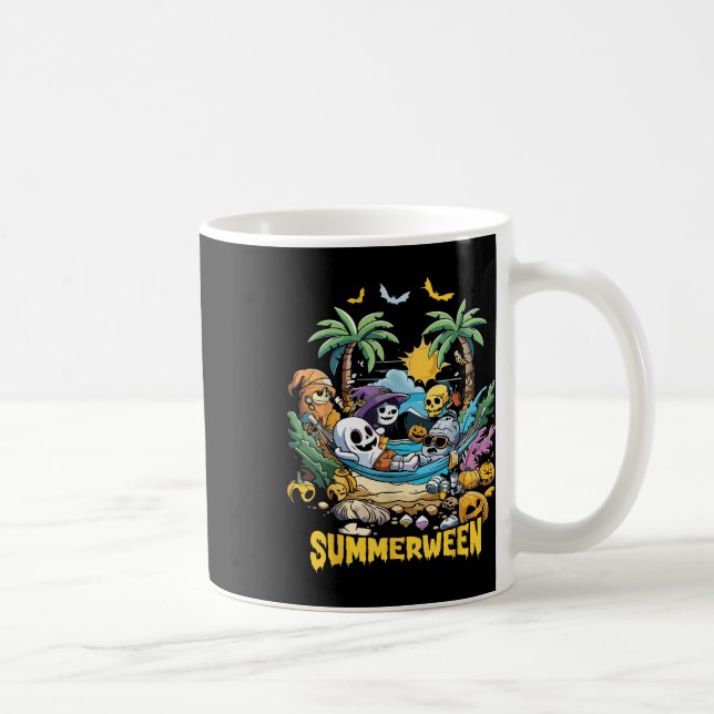 Taza De Café Summerween Happy Summer Halloween (Derecha)