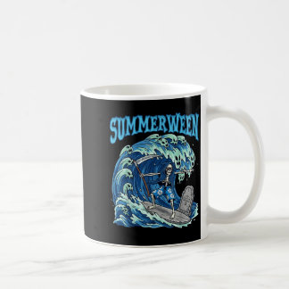 Taza De Café Summerween Skeleton Surf Grim Reaper Beach Spooky