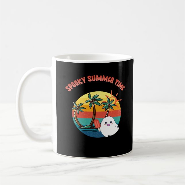 Taza De Café Summerween Vibes - Spooky Summer Time Classic (Izquierda)