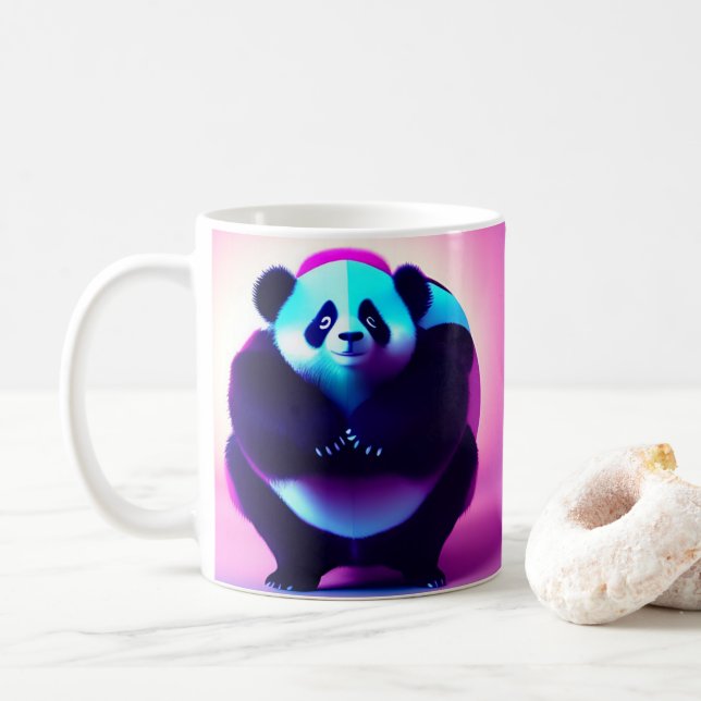 Taza De Café Sumo Panda El Lavador De Bambú, Café Mug (Con donut)