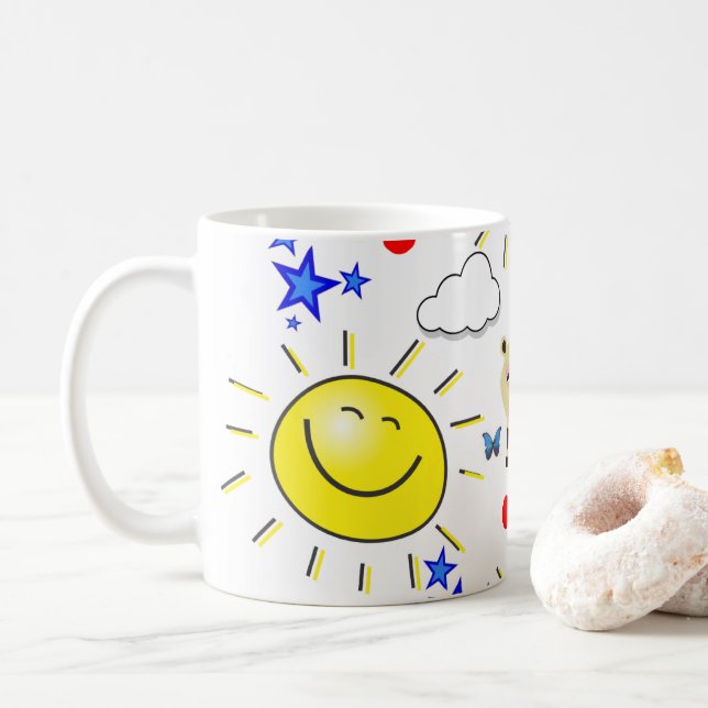 Taza De Café Sun Cow Stars Mug (Con donut)