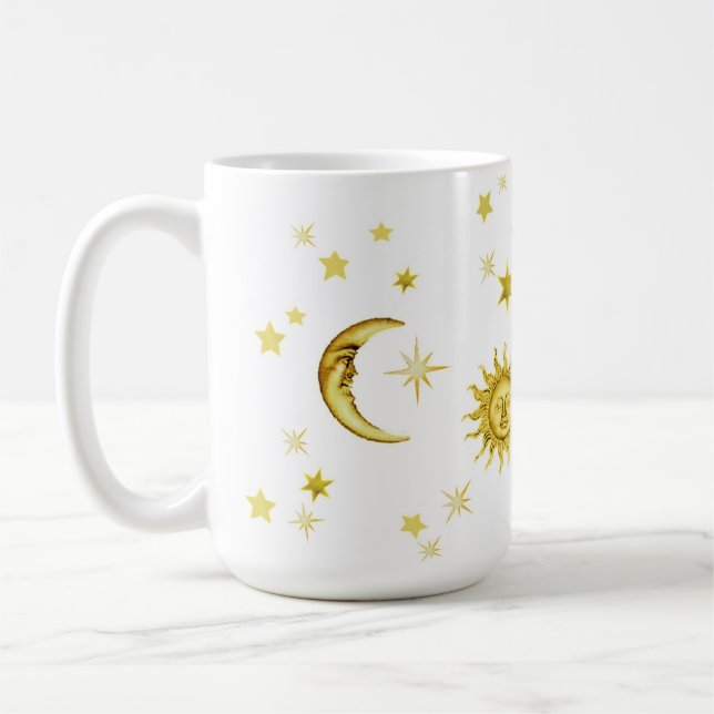 Taza De Café Sun, luna y estrellas (Izquierda)