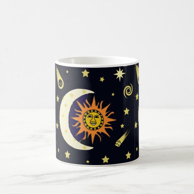 Taza De Café Sun Moon y cuerpos celestes café Mug (Centro)