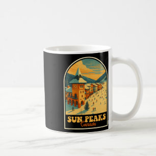 Taza De Café Sun Peaks Canada Vintage Design Retro Ski Village
