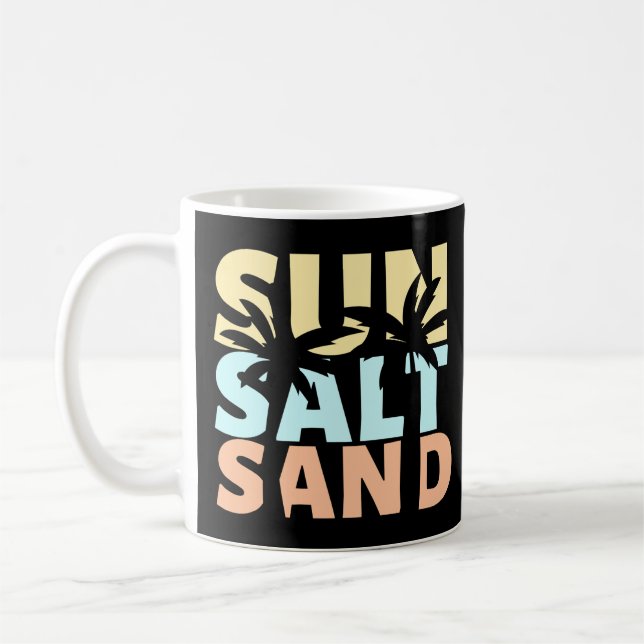 Taza De Café Sun Salt Sand Beach Summer (Izquierda)
