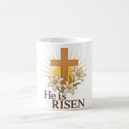 Taza De Café Sunburst Cross & Lily Faith