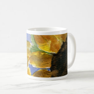 Taza De Café Sunflower 01 Pintura Mug Watercolor Art