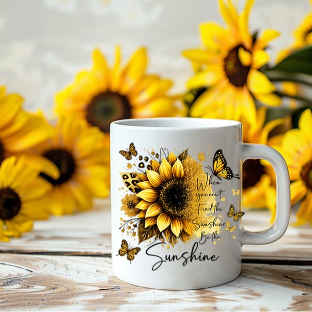 Taza De Café Sunflower Be the Sunshine Quote | (Subido por el creador)