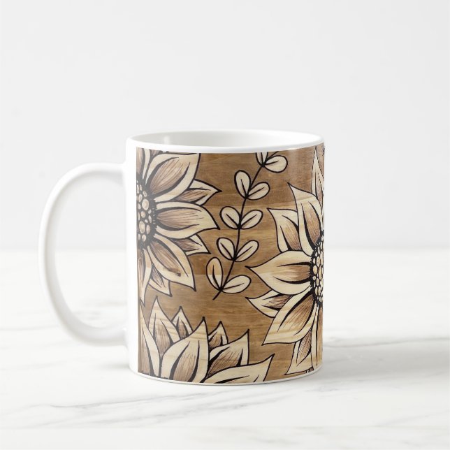 Taza De Café Sunflower Crazy Coffee Mug (Izquierda)