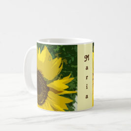 Taza De Café Sunflower Hermosa Flor Artista Amarilla Brillante