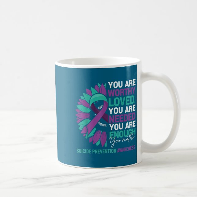 Taza De Café Sunflower Suicide Prevention Awareness Motivationa (Derecha)