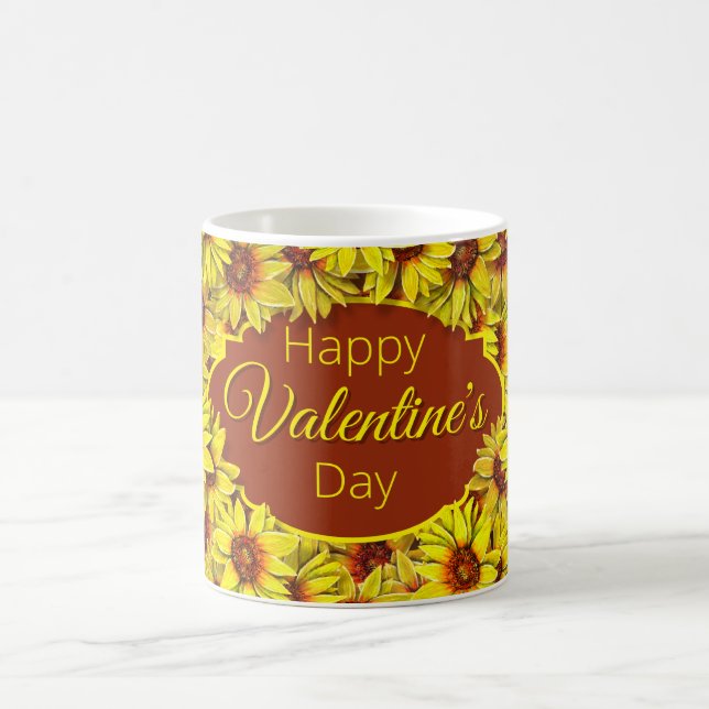 Taza De Café Sunflower Valentine's Day Mug (Centro)