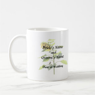 Taza De Café Sunflower y Sparrow