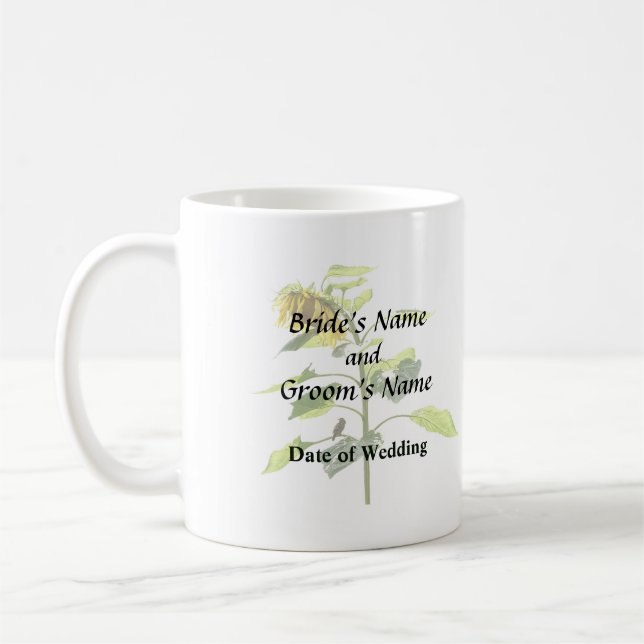 Taza De Café Sunflower y Sparrow (Izquierda)