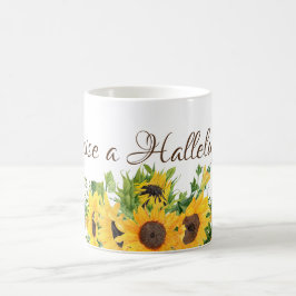 Taza De Café Sunflowers con Raise a Hallelujah