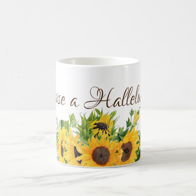 Taza De Café Sunflowers con Raise a Hallelujah (Centro)