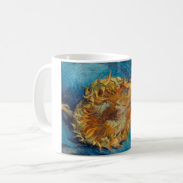 Taza De Café Sunflowers de Vincent van Gogh (Anverso izquierdo)