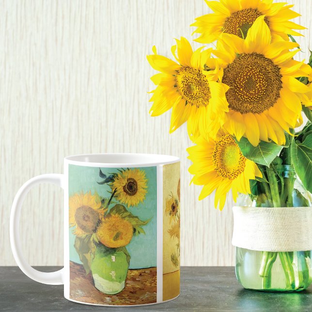 Taza De Café Sunflowers Still Life Vincent van Gogh (Subido por el creador)