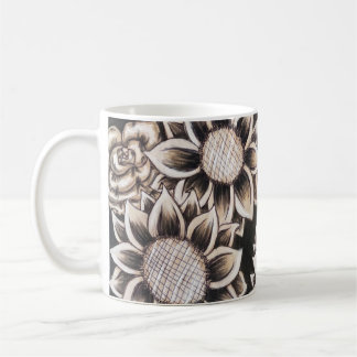 Taza De Café Sunflowers y Rosas Mug