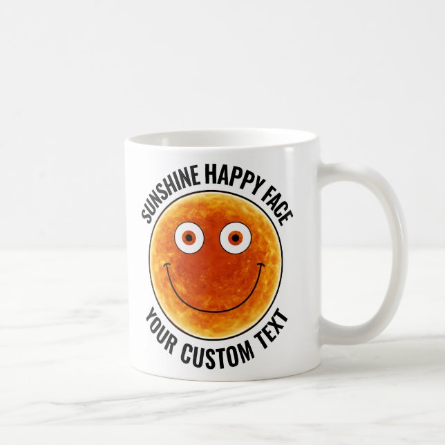 Taza De Café Sunhine Happy Face Personalized Custom Mug (Derecha)