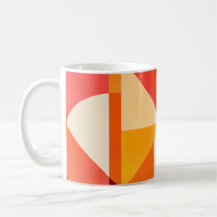 Taza De Café Sunlit Plum Orange Geometric Abstract
