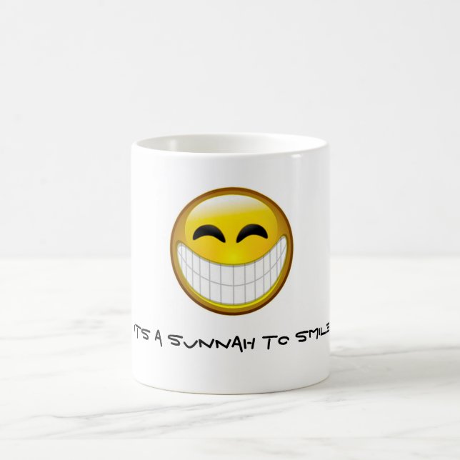 Taza De Café Sunnah a sonreír (Centro)