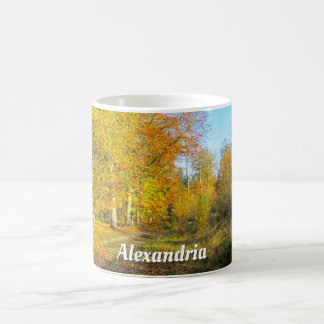 Taza De Café Sunny Autumn Forest - Personalizado