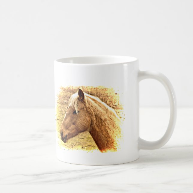 Taza De Café Sunny Blonde y Brown Horse Animal Mug (Derecha)