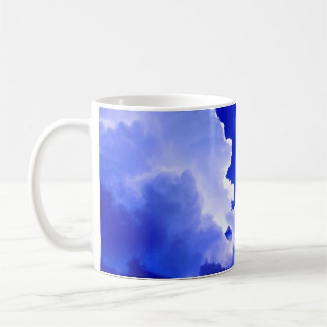 Taza De Café Sunny Clouds Blue Sky Photo (Izquierda)