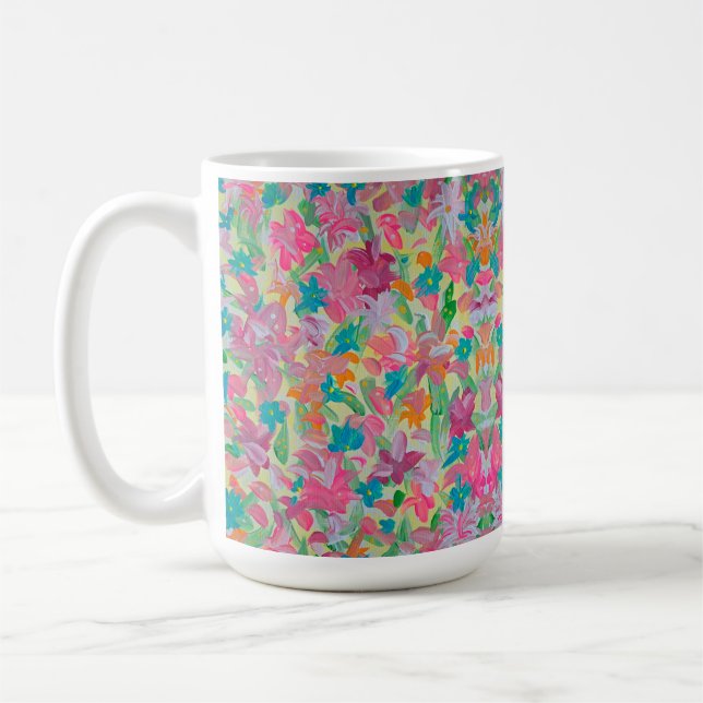 Taza De Café Sunny Pastel Floral Coffee Mug (Izquierda)