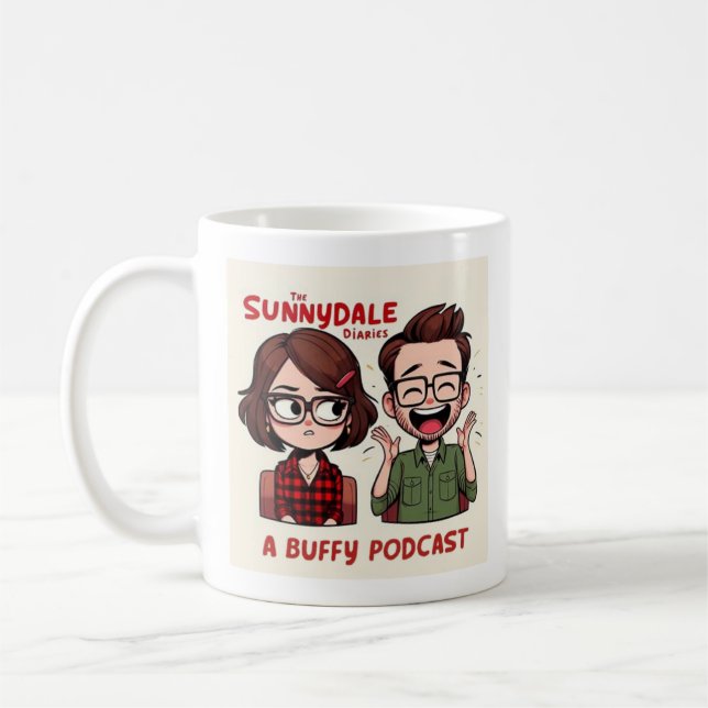 Taza De Café Sunnydale Diaries Podcast Logo Mug (Izquierda)